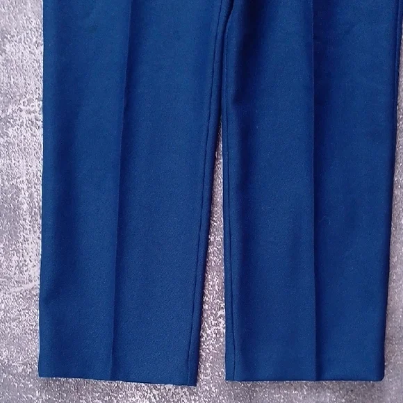 Vintage 90s Women's Blue Wide Leg Pants - Picture 5 of 8